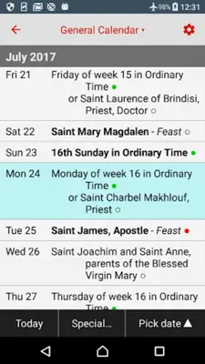 Catholic Calendar from Universalis android App screenshot 13