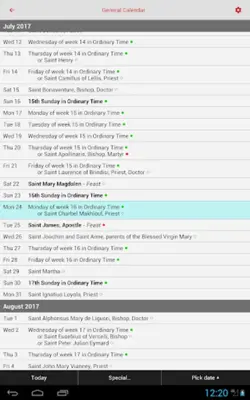 Catholic Calendar from Universalis android App screenshot 4